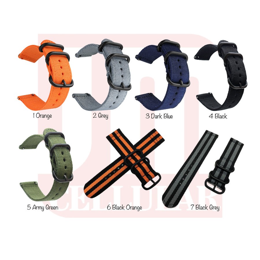 STT Tali Jam 22mm Watch Strap Parlent Magnus / Gallant Prime - Nylon Stitching 3 Buckle