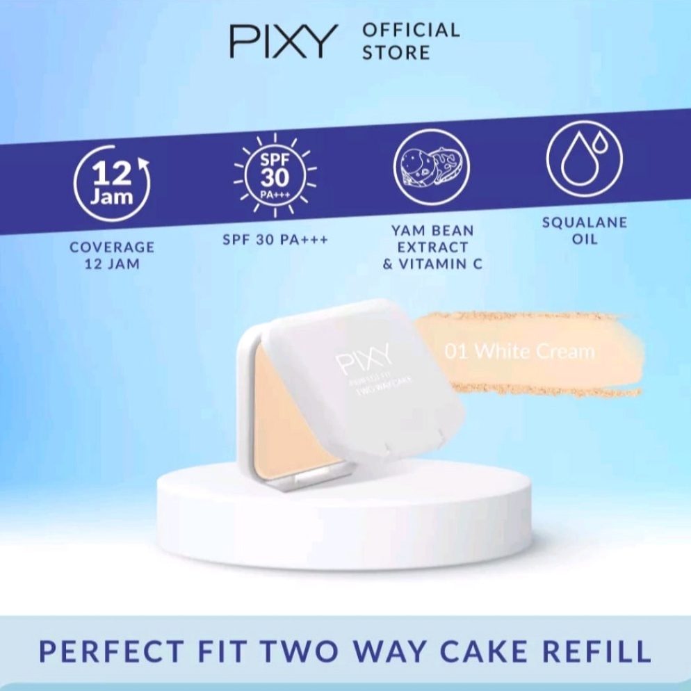 PENJUALAN CEPATBEST SELLER Pixy compact two way cake KEMASAN BARU Refill Original Ori bedak padat make up wajah kecantikan White pink cream Natural uv