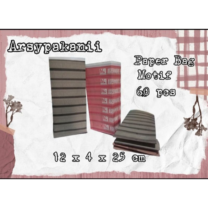 

Paper Bag Food Grade Kantong Makanan Motif isi 60 pcs