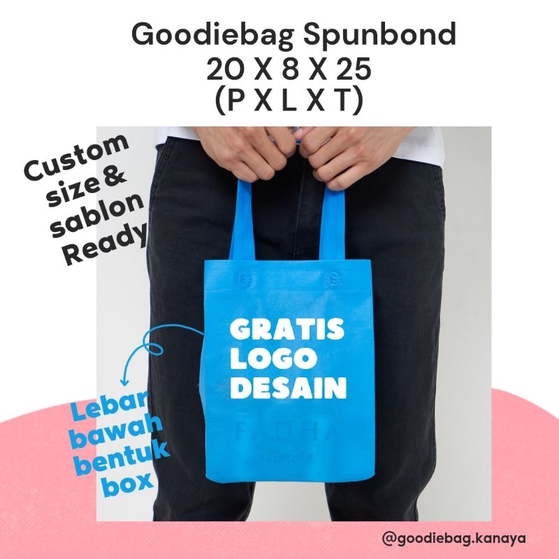 Sablon Tas Spunbond 20x8x25 harga perkodi