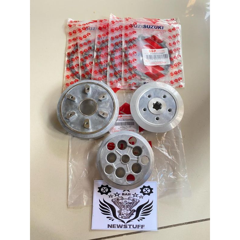 RUMAH KOPLING LAWAN KAKI 5+RUMAH KOPLING+PLAT KOPLING SUZUKI SATRIA FU 150 OLD NEW SGP