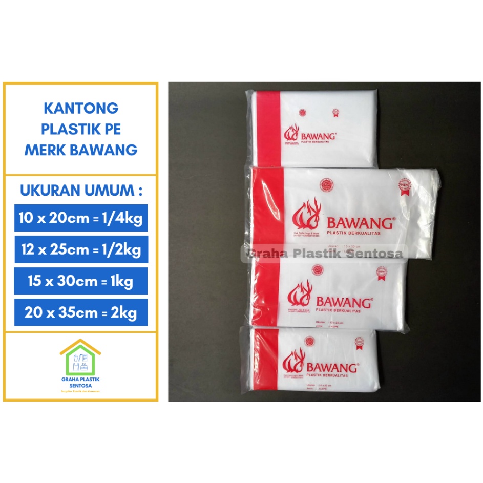 Bestseller Plastik PE Es Gula Minyak Kiloan Merk Bawang Ukuran 14kg 12kg 1kg 2kg