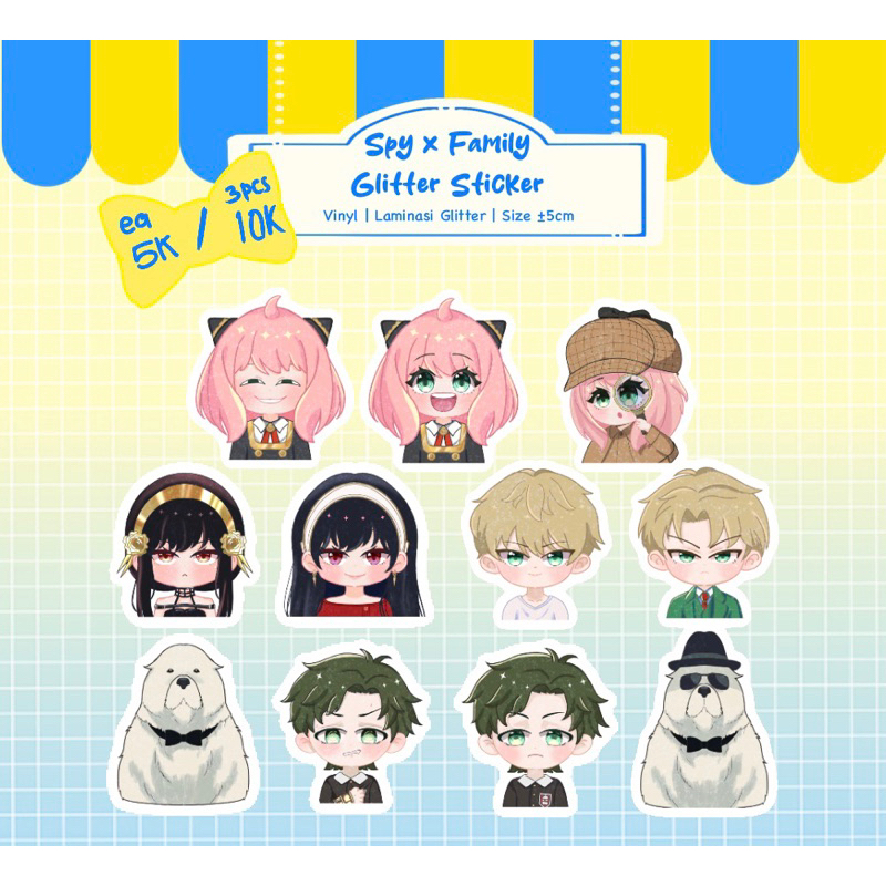 Sticker Glitter Spy x Family