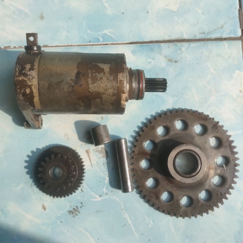 stater set Hyosung RX 125 doubel stater Hyosung RX 125 dinamo stater Hyosung RX125 penghantar stater