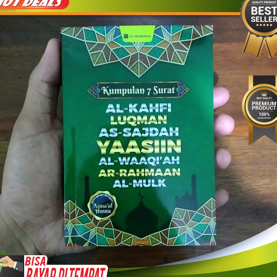 Model Terkini Buku Kumpulan 7 Surat Soft Cover Al Kahfi Luqman AsSajdah Yasin AlWaqiah ArRahman AlMu