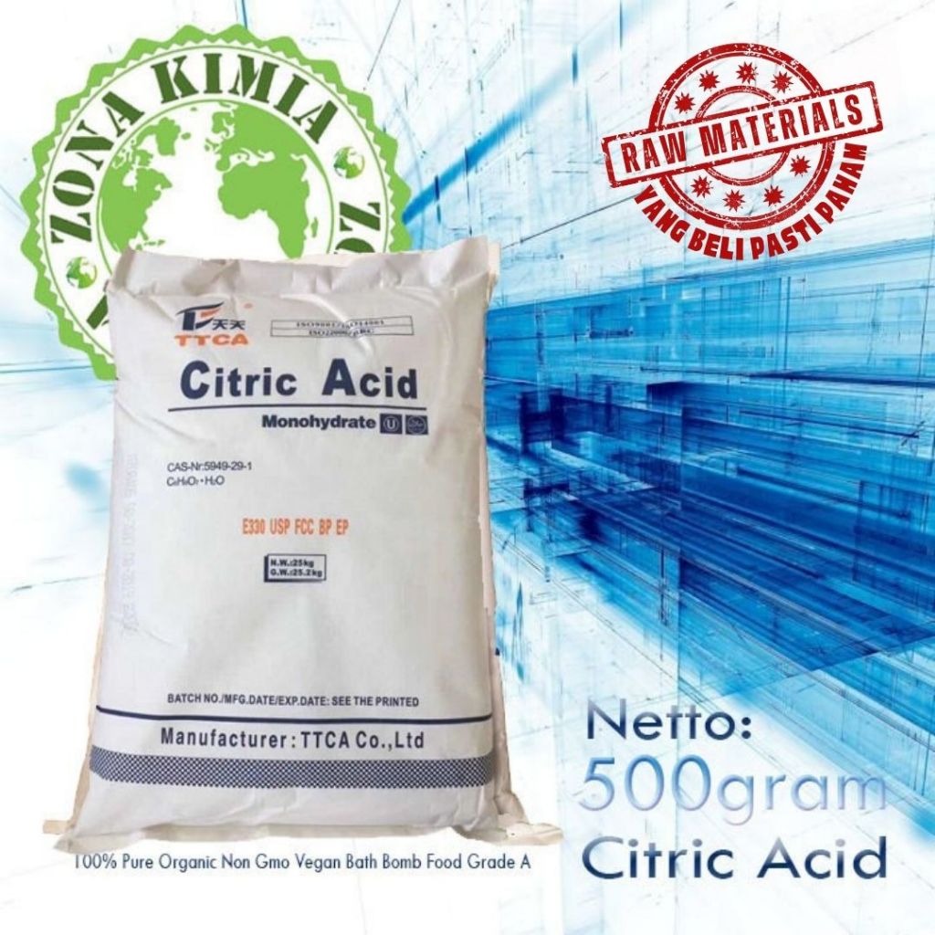 

Citric Acid Monohydrate / Asam Sitrat / Asam Sitrun / Citrun Zuur 500g