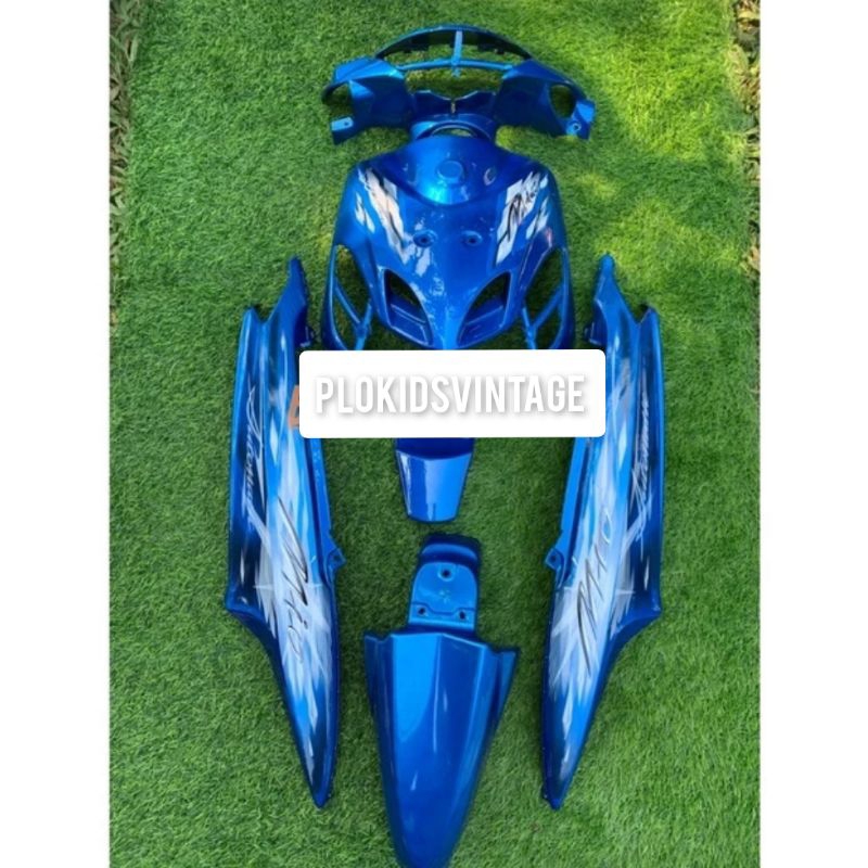 FULL BODY HALUS YAMAHA MIO SMILE WARNA BIRU+STRIPING
