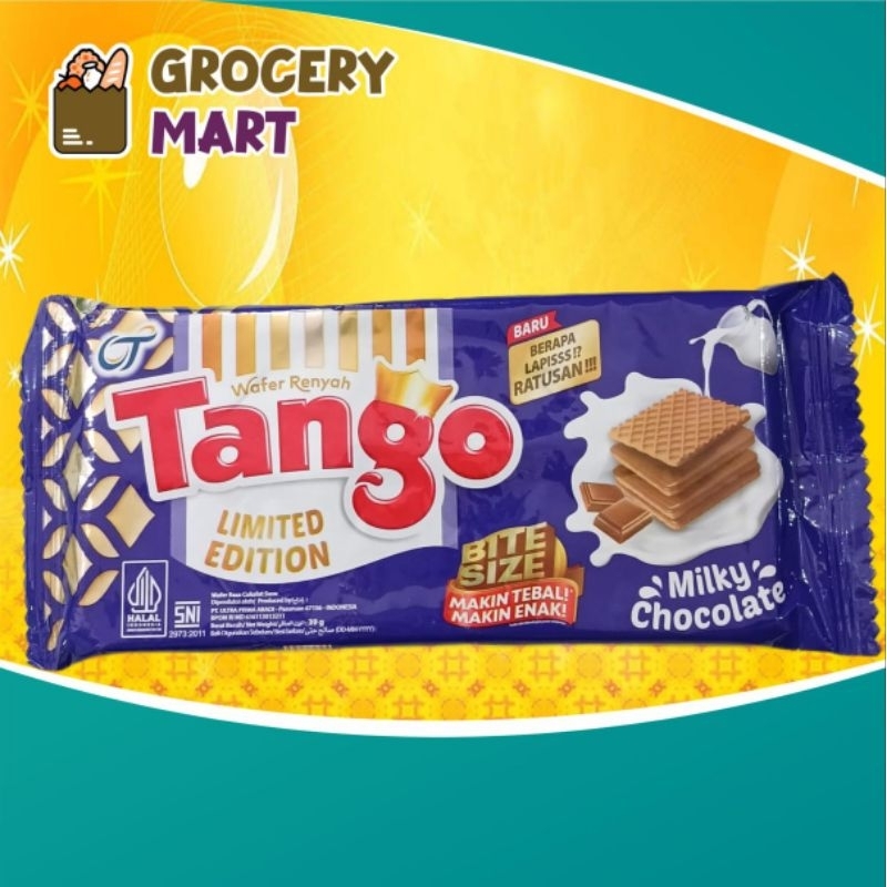 

Tango Wafer Renyah Bite Size Milky Chocolate 39gr -1 BUNGKUS