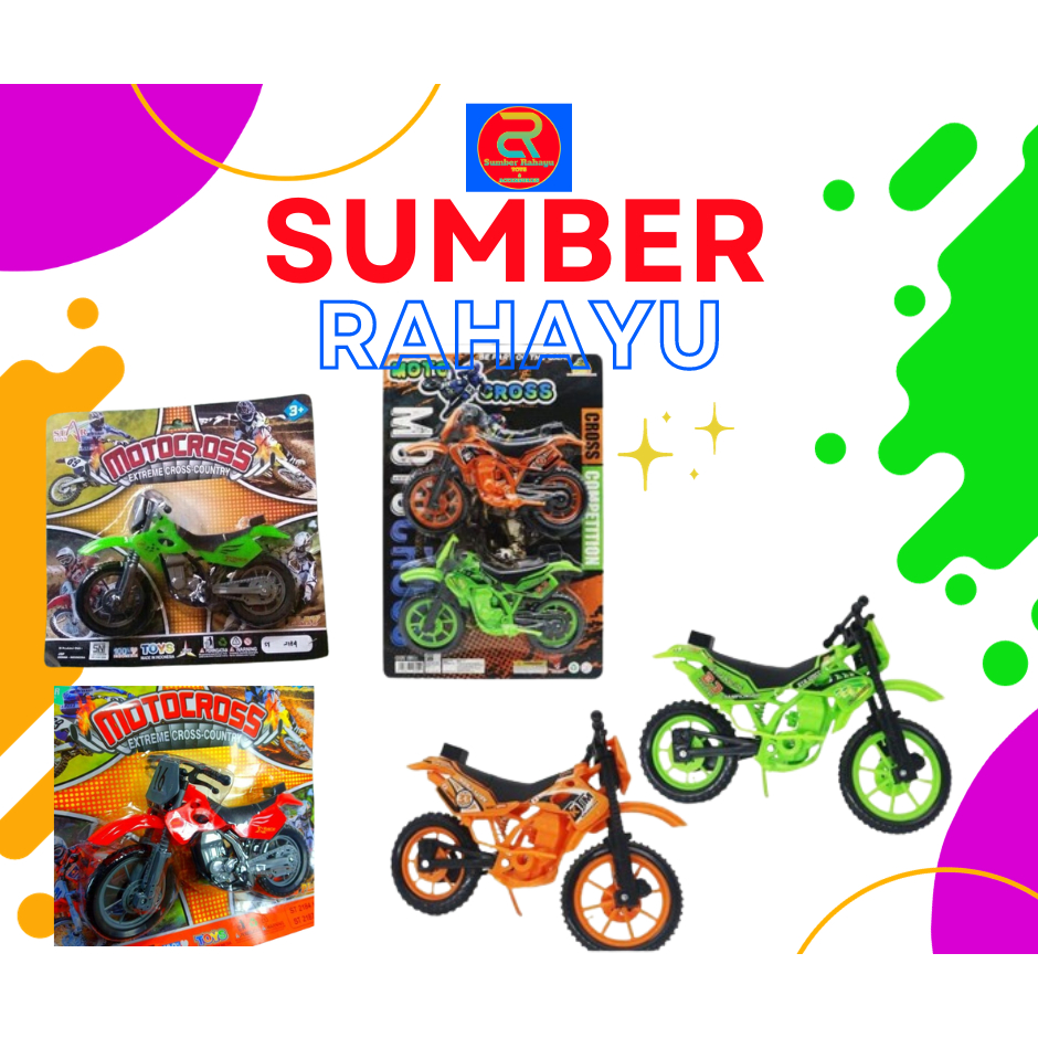 MAINAN ANAK - MOTOR-MOTORAN ANAK - MAINAN MOTOR CROSS BESAR JUMBO ISI 2 PCS TERMURAH