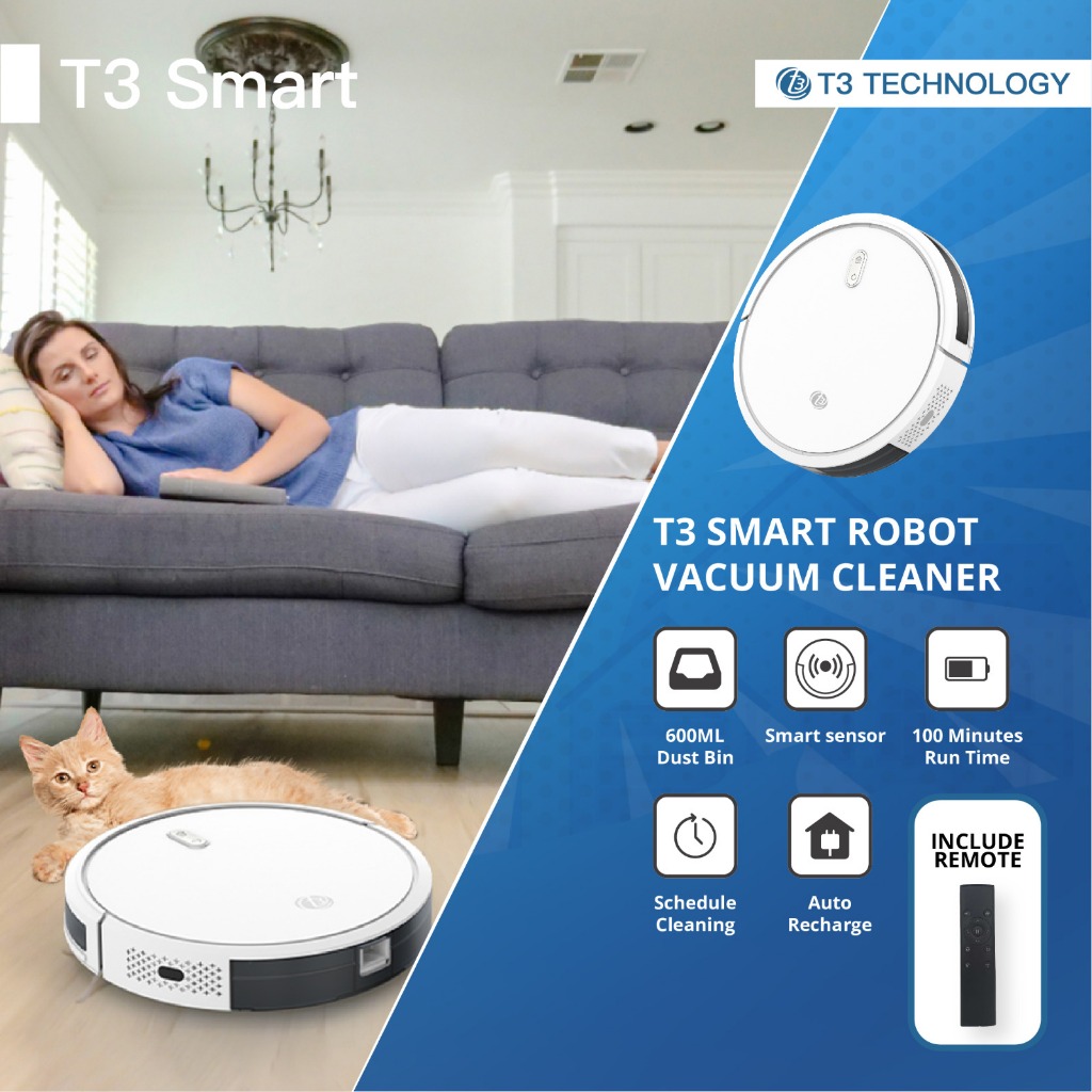 T3 Smart Robot Vacuum Cleaner R1 HEPA Filter Penghisap Debu Pintar Tuya Smart Life