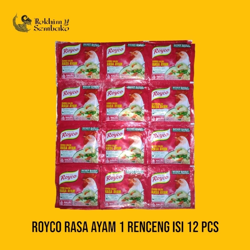 

Royco rasa Ayam & Sapi 1 renceng isi 12 pcs