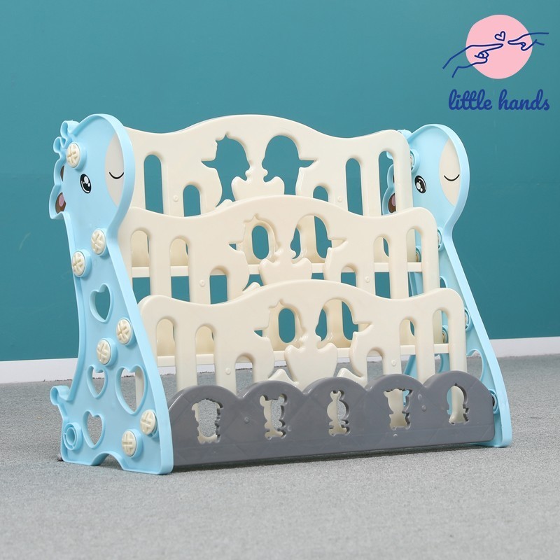 LITTLE HANDS - Rak Buku Anak Plastik Tebal 2 in 1 Book Shelves Kids by KAYZEN " bebe Love "
