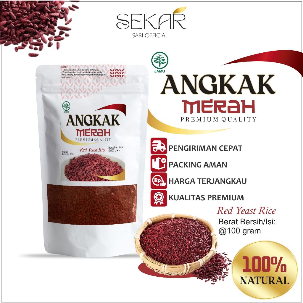 

ANGKAK BERAS MERAH PREMUIM GRADE A 100 GR