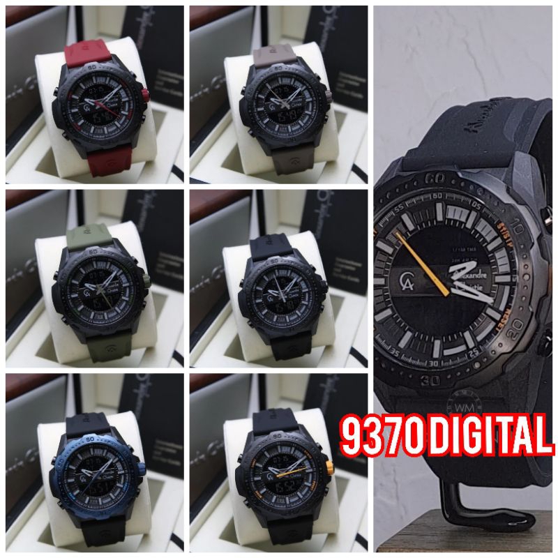 JAM TANGAN UNISEX DIGITAL ALEXANDRE CHRISTIE AC9370 | AC 9370 DIGI RUBBER ORI