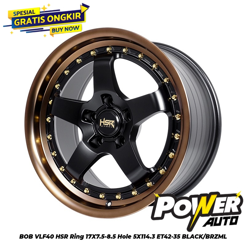 Velg racing HSR Bob r17 Celong pcd 5x114,3 untuk Innova,Crv,Xpander