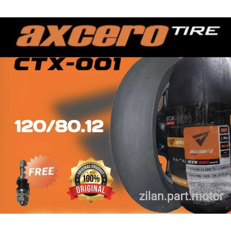 Ban mini GP slick KINGLAND AXCERO CTX 001series SOFT COMPOUND (120/80.12) free pentil