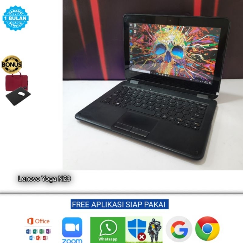 Laptop Lenovo Yoga N23 Touchscreen Flip Intel N3060 Ram 4 GB SSD 128GB Windows 10 Pro