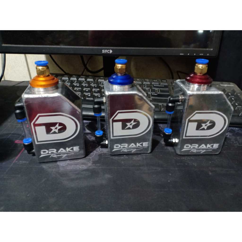 Botol Air Radiator Alumunium warna Gold biru merah ninja RR R Universal