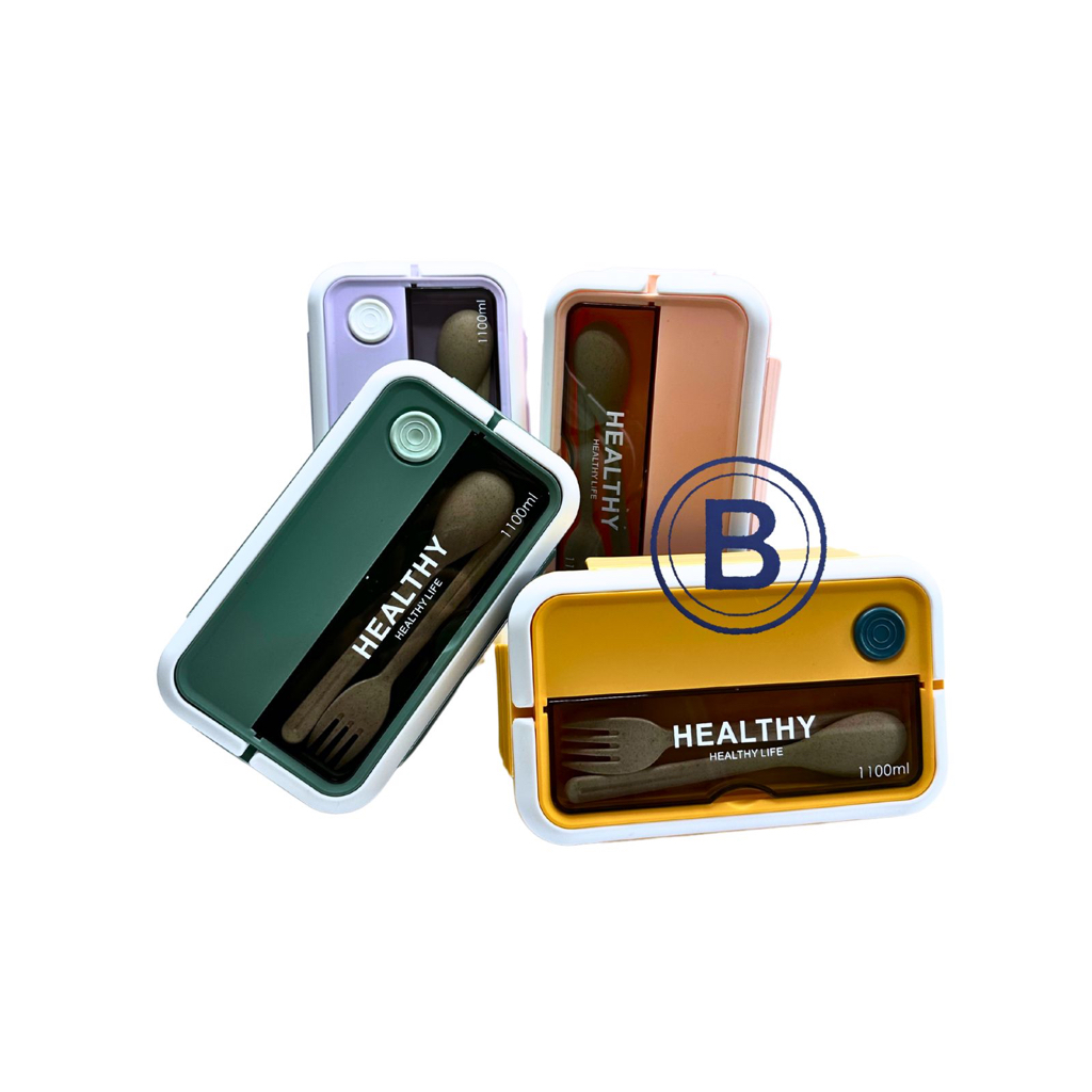 Kotak Makan Plastik Warna/Lunch Box/Ompreng/Tempat Makan B001