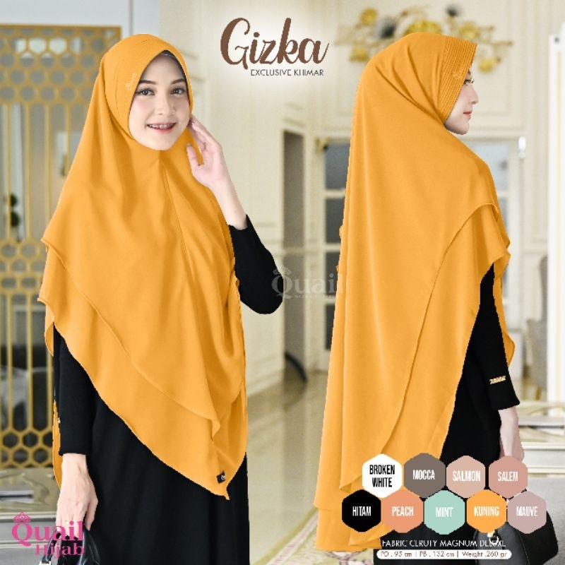 Quail Hijab Instan Bergo Jumbo Premium Ceruty GIZKA