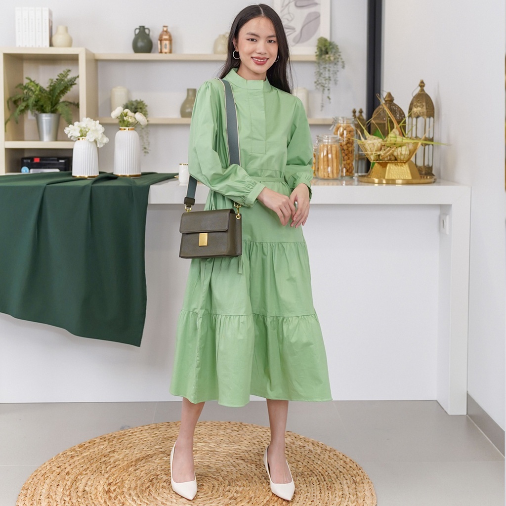 Laurel Dress - Dress Wanita - Lime