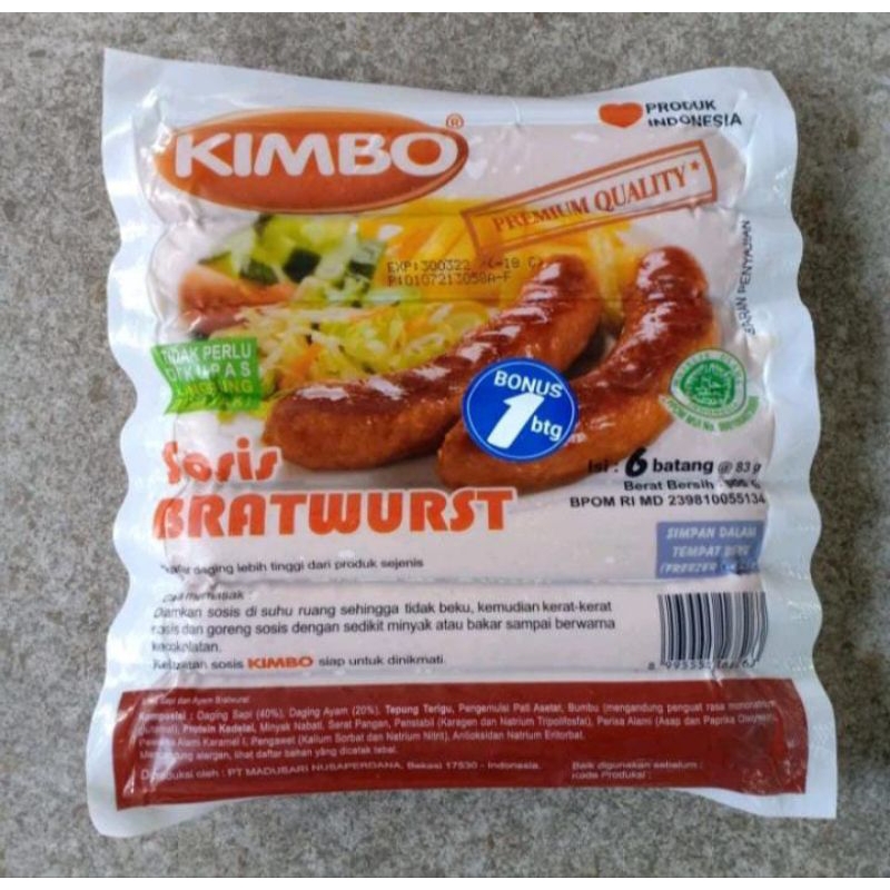 

KIMBO SOSIS BRATWURST Isi 6