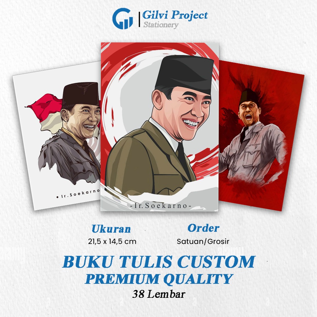 

Buku Tulis Bung Karno / Buku Tulis Sekolah / Buku Tulis Catatan Notes Agenda Planner Jurnal Notebook Anime