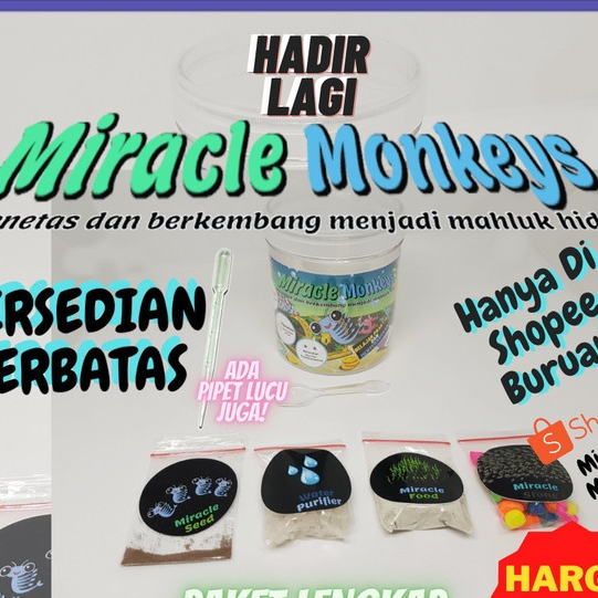 ✔COD✔ Miracle Monkeys - Peliharaan Ajaib Sea monkey