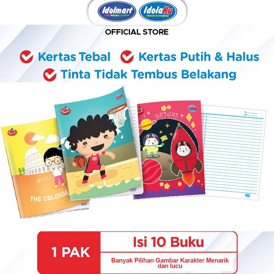 

Model Baru IDOLMART Buku Tulis SIDU isi 38 Lembar 1 Buku