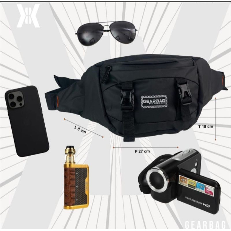 WAIST BAG Pria Waterproof Original // Tas Pinggang Pria Bahan Bimo
