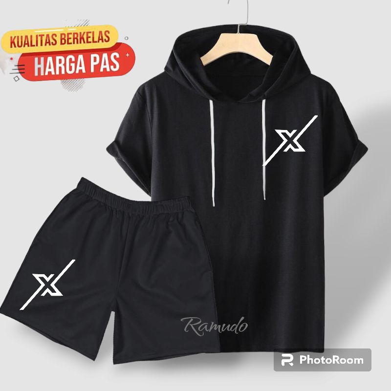 Setelan Hoodie 1 set Celana dan Kaos Xso fashion Pria dan Wanita Terlaris
