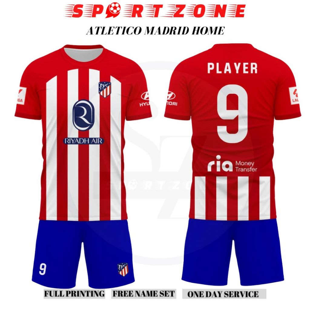 Jersey baju bola ATLETICO MADRID HOME 2023 - 2024 Free Nameset Full Printing premium