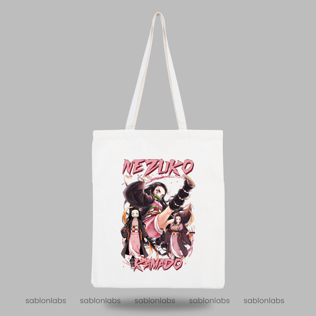 TOTE BAG DEMON SLAYER NEZUKO KIMETSU NO YAIBA CANVAS PREMIUM