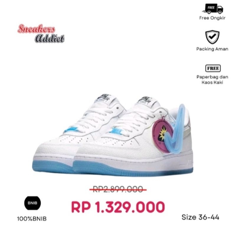 Sneakers Nike Air Force 1'07 Low LX UV Reactive Original BNB