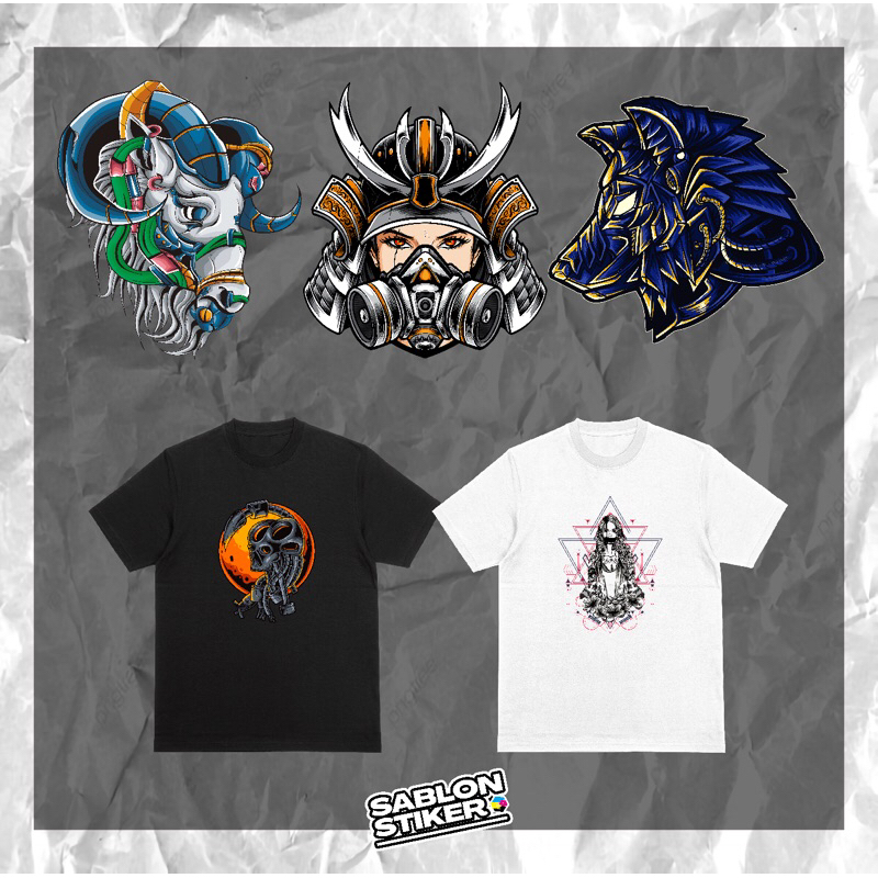 SABLON STIKER SABLON SETRIKA DTF A4 SABLON DTF PRINTING TEMA CYBERPUNK