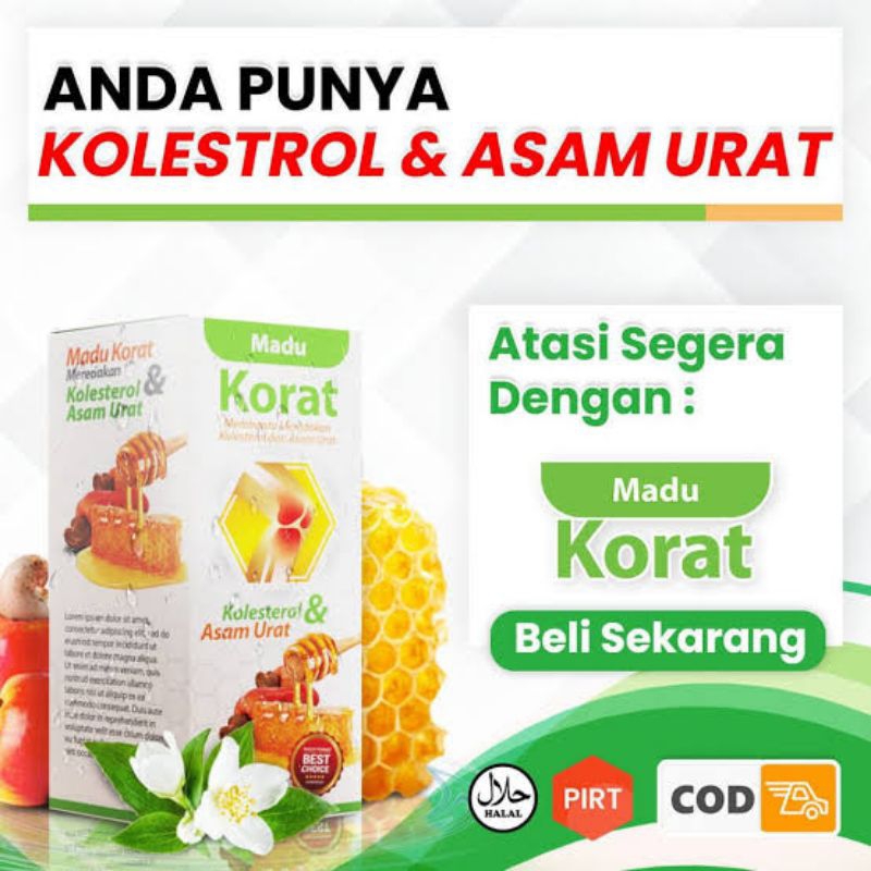 MADU KORAT - Original Obat Kolesterol/Asam Urat/ Rematik Herbal Aman BPOM
