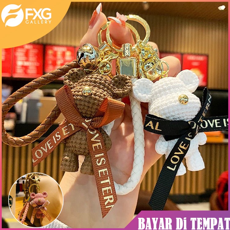 Hemat Besar Beli Sekarang Jangan Menunggu FXG Gantungan Kunci Bear Rajut Karakter Beruang Lucu Keych
