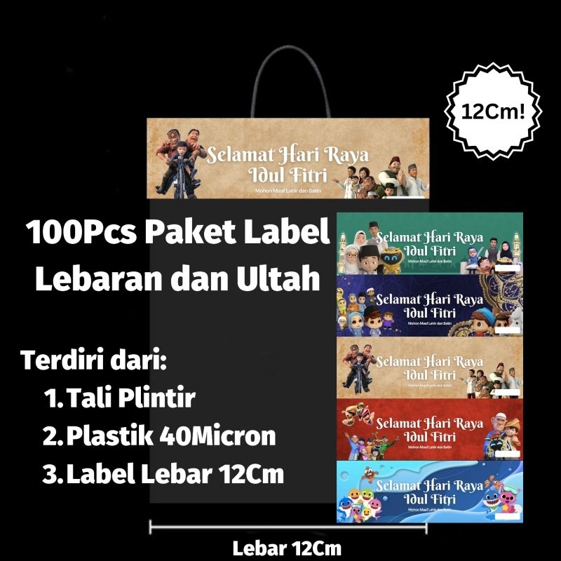 

[100Pasang] Part 2 Plastik Label Ukuran 12Cm Ulang Tahun dan Label Lebaran Plastik idul Fitri Murah Peluang Bisnis Amplop Lebaran