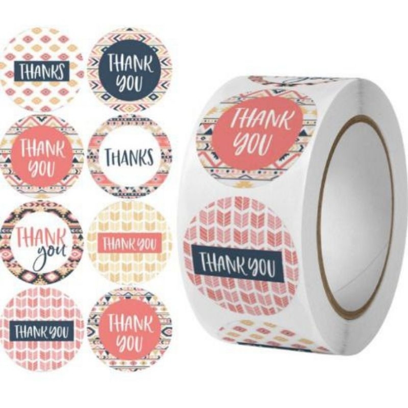 

STICKER THANK YOU-STICKER ROLL(isi 500pcs)