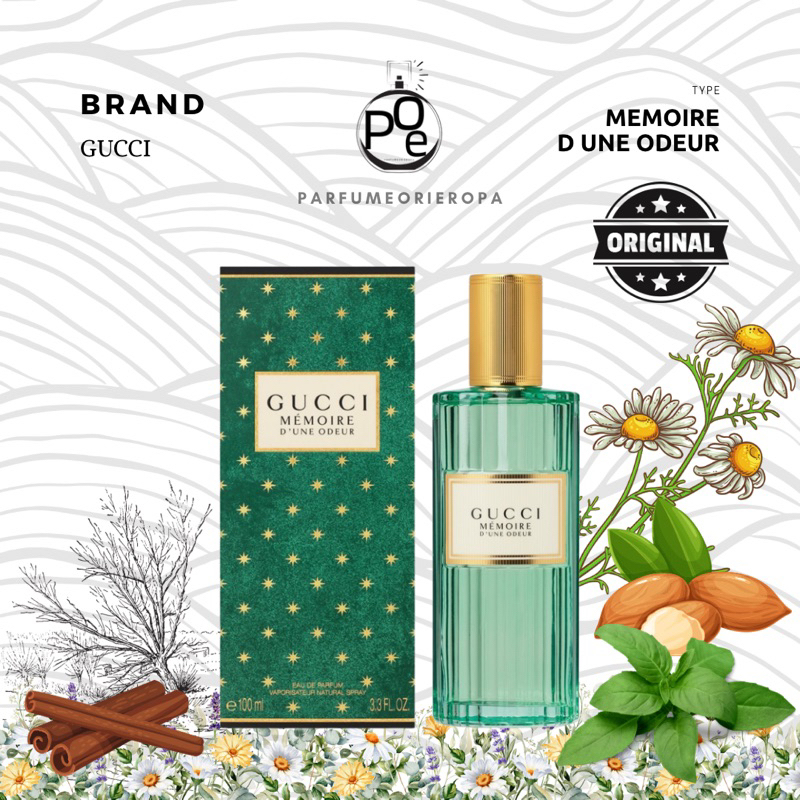 Parfum Unisex Pria Wanita Gucci memoire d une odeur original box seal 100ml full size Parfume tahan 