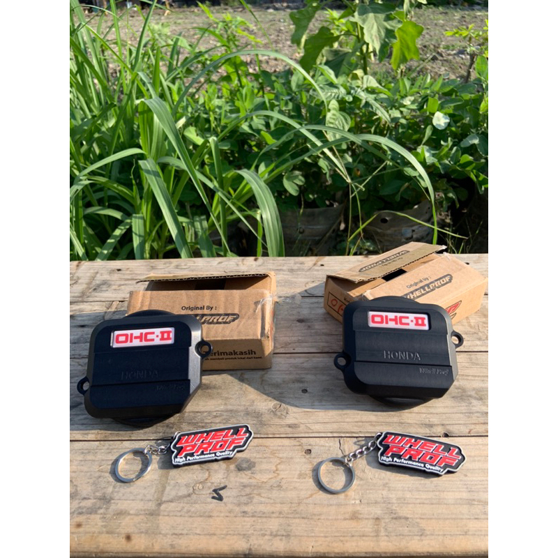 Tutup noken ohc tutup noken gl megapro tiger ohc whellprof cnc anodize hitam