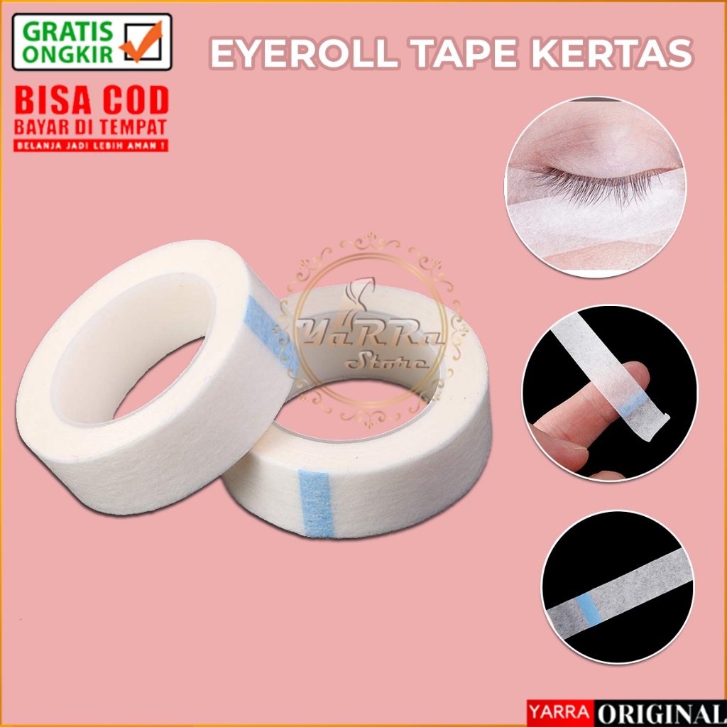 Eyetape Eyelash Roll Tape Kertas Tanam Bulu Mata Lashlift Microtape Micropore Plester Lem Aksesoris 