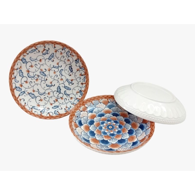 [LY3-14] Piring Kue lapis 8" Ukir Motif/keramik/piring cantik/piring aesthetic/piring bunga/piring b