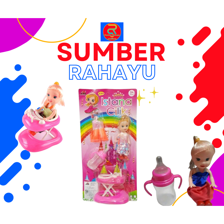 MAINAN ANAK PEREMPUAN BONEKA ISTANA KECIL - MAINAN BONEKA BARBIE KECIL SET