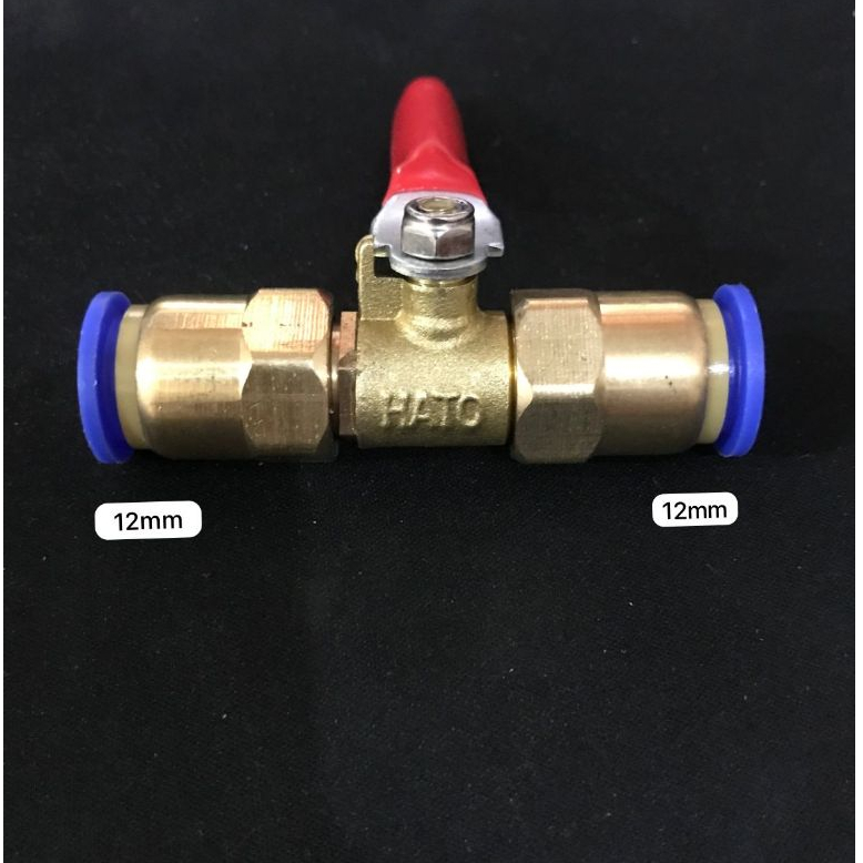 Stop Kran Valve Selang 12mm Konektor Slip Lock Fitting Pneumatic