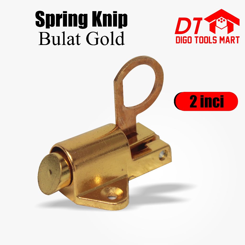 Spring Knip Bulat Kuning Slot Jendela Kodok Grendel Gold