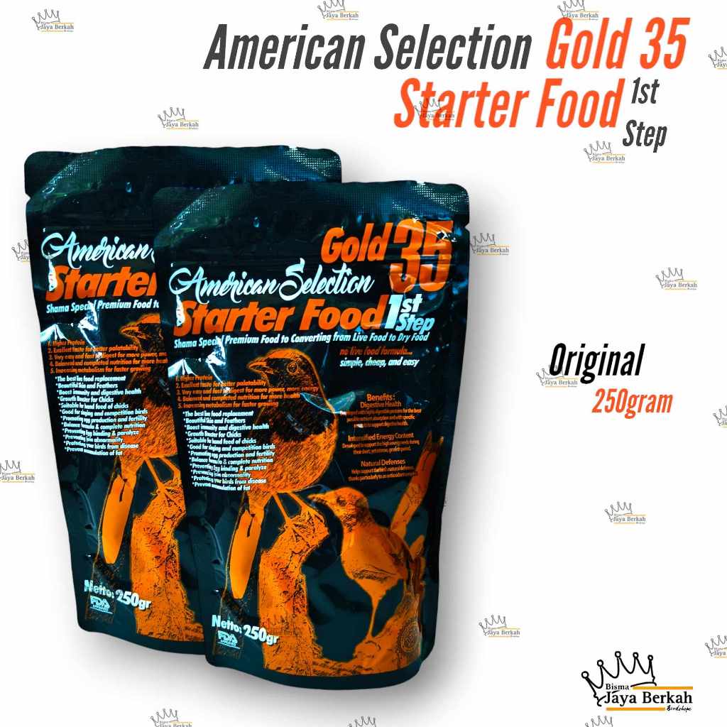 AMS Murai Batu Starter Food 1 St Step 250 Gr American Selection Pakan Voer Halus Pur Burung Murai Lo