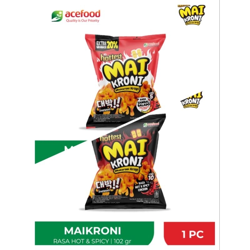 

Mr Hottest MYKRONI makaroni krispi level 5 / level 10 kemasan 102 gram