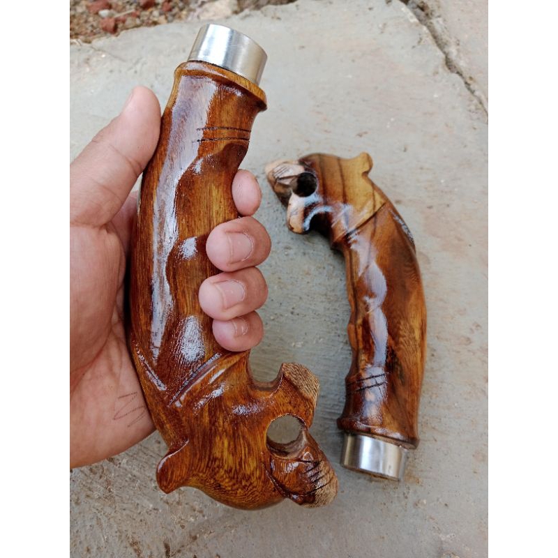 GAGANG GOLOK MOTIF UKIR SINGA KAYU JOHAR