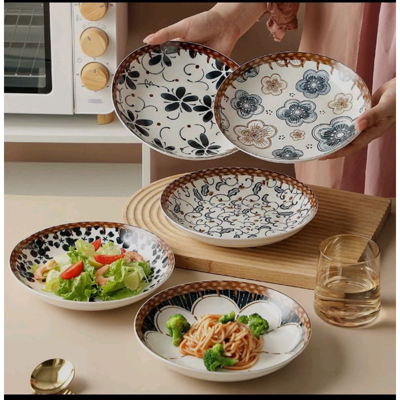 HMO Piring Makan Keramik ala Korean / Korean Style Dinner Plate